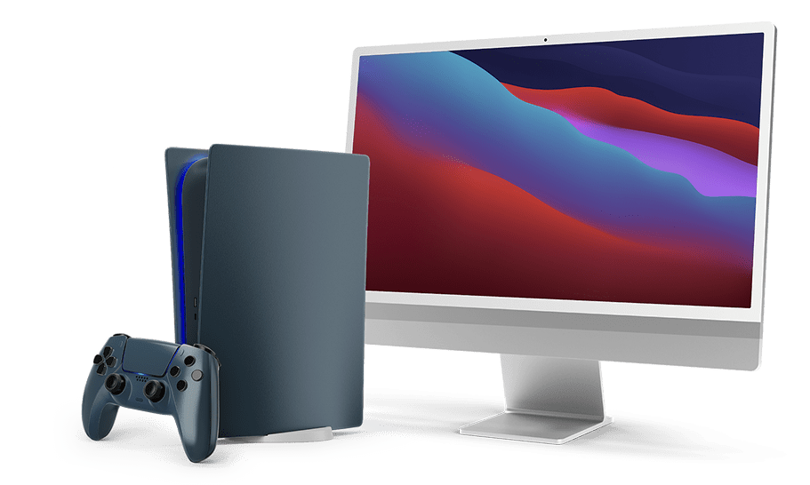 image of playstation and monitor