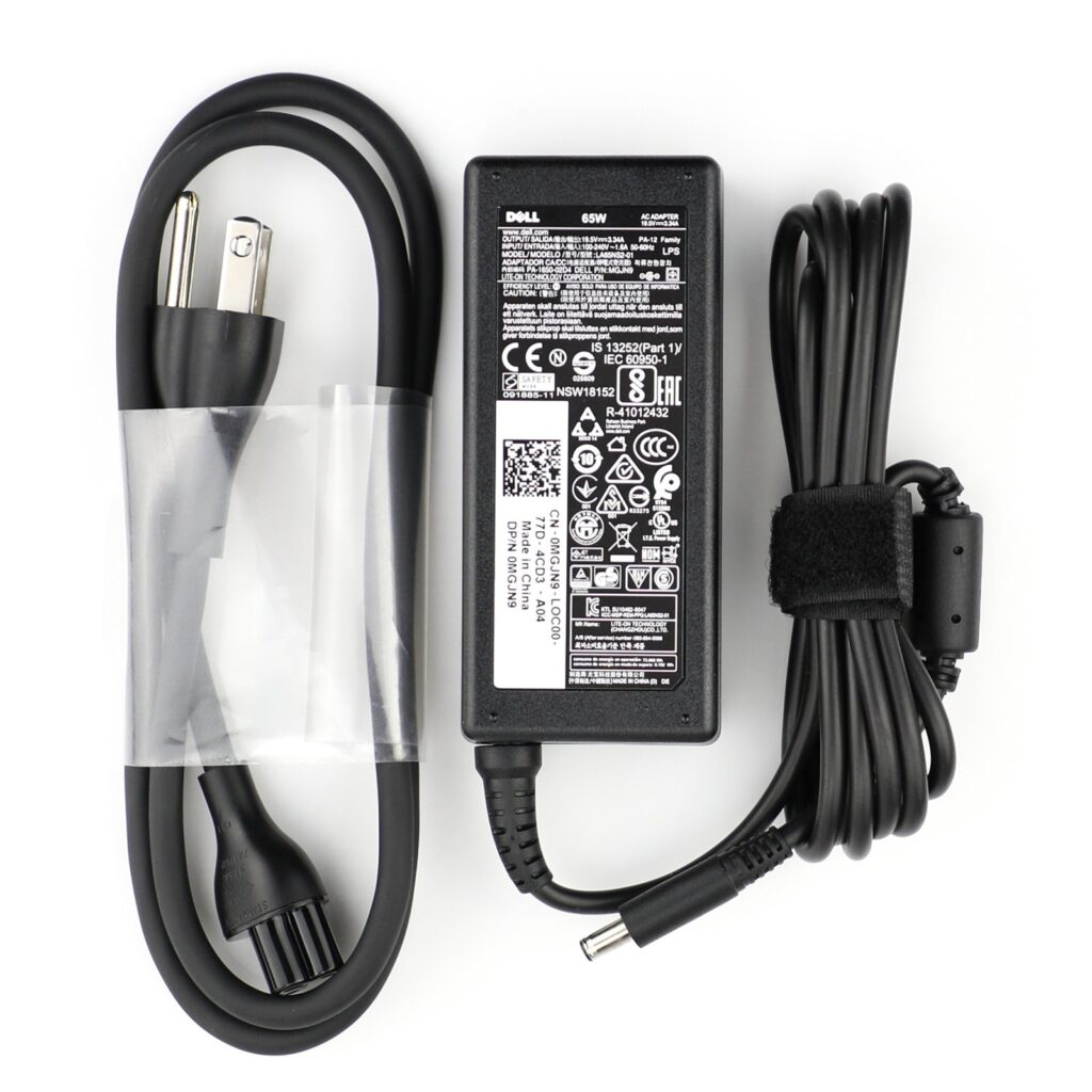 image of Dell OEM 65-Watt Power Adapter with 4.5mm Barrel End