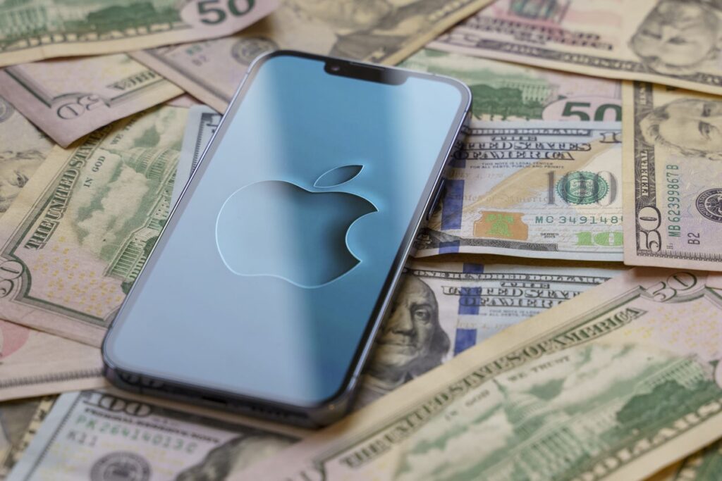 image of iphone and money