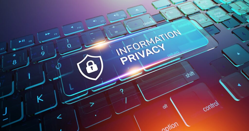 image of keyboard and privacy sign